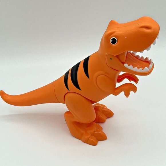 Paw Patrol Rescue Dino Patroller Orange T Rex Dinosaur 7.5" H W/ Moving Jaw - Picture 1 of 12
